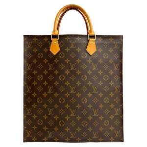 LOUIS VUITTON Authentic Brown Leather Tote Bag